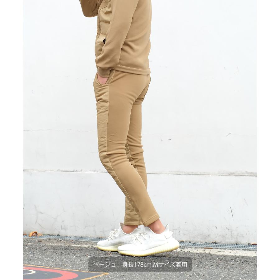 ジョガーパンツ メンズ 裏起毛 ダウンフェザー入り ウエストゴム セットアップ可能 スリム ダウンパンツ カモフラ柄 迷彩柄 improves | improves | 06