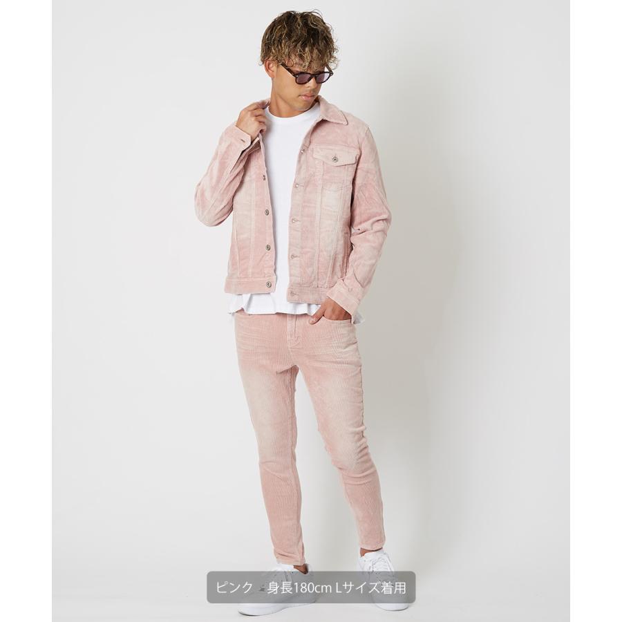 デニムジャケット メンズ コーデュロイ ジャケット Gジャン 細身 スリム ショート丈 ストレッチ シンプル 無地 improves | improves | 10