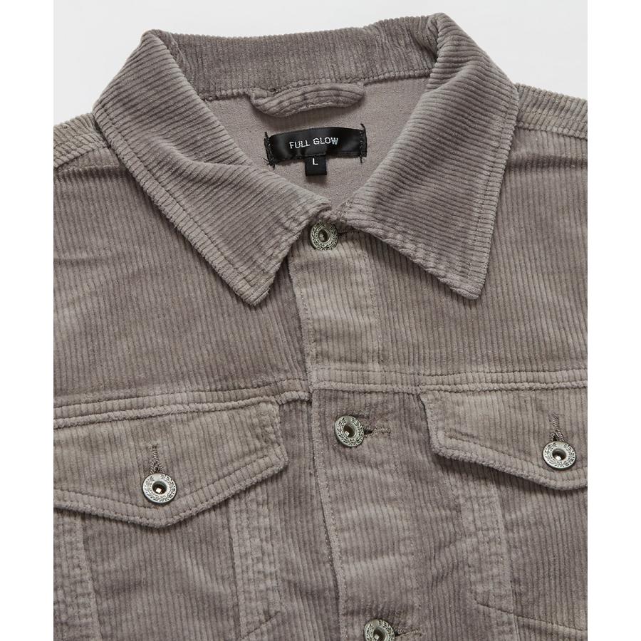 デニムジャケット メンズ コーデュロイ ジャケット Gジャン 細身 スリム ショート丈 ストレッチ シンプル 無地 improves | improves | 13