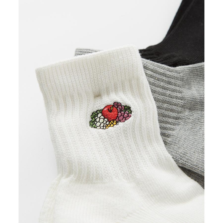 FRUIT OF THE LOOM フルーツオブザルーム ソックス メンズ 3足セット 無地 クルーソックス ショートソックス 黒 白 靴下 くつした ブランド | FRUIT OF THE LOOM | 03