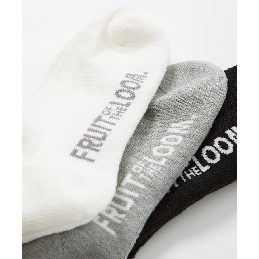 FRUIT OF THE LOOM フルーツオブザルーム ソックス メンズ 3足セット 無地 ハイソックス 黒 白 靴下 くつした ブランド | FRUIT OF THE LOOM | 04