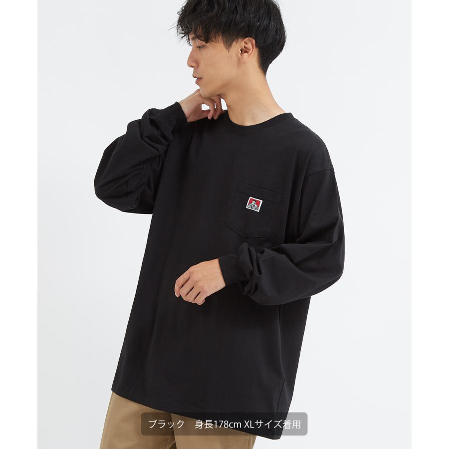 BEN DAVIS（ベンデイビス） Tシャツ メンズ 長袖 ワンポイント ロンT