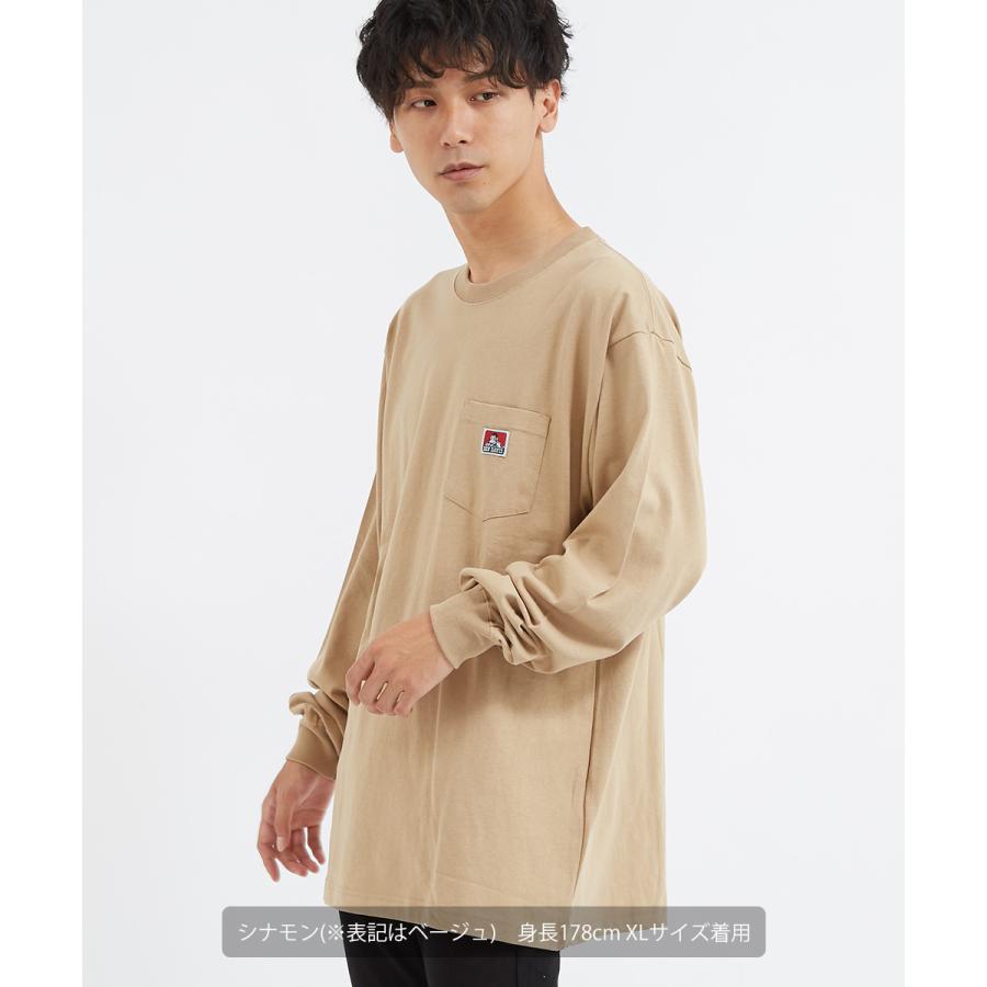 BEN DAVIS（ベンデイビス） Tシャツ メンズ 長袖 ワンポイント ロンT