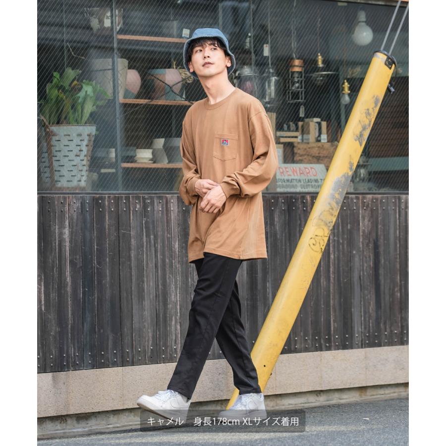 BEN DAVIS ベンデイビス Tシャツ メンズ 長袖 ワンポイント ロンT
