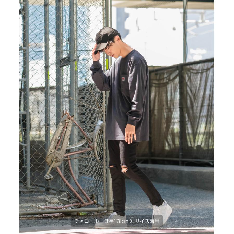 BEN DAVIS（ベンデイビス） Tシャツ メンズ 長袖 ワンポイント ロンT