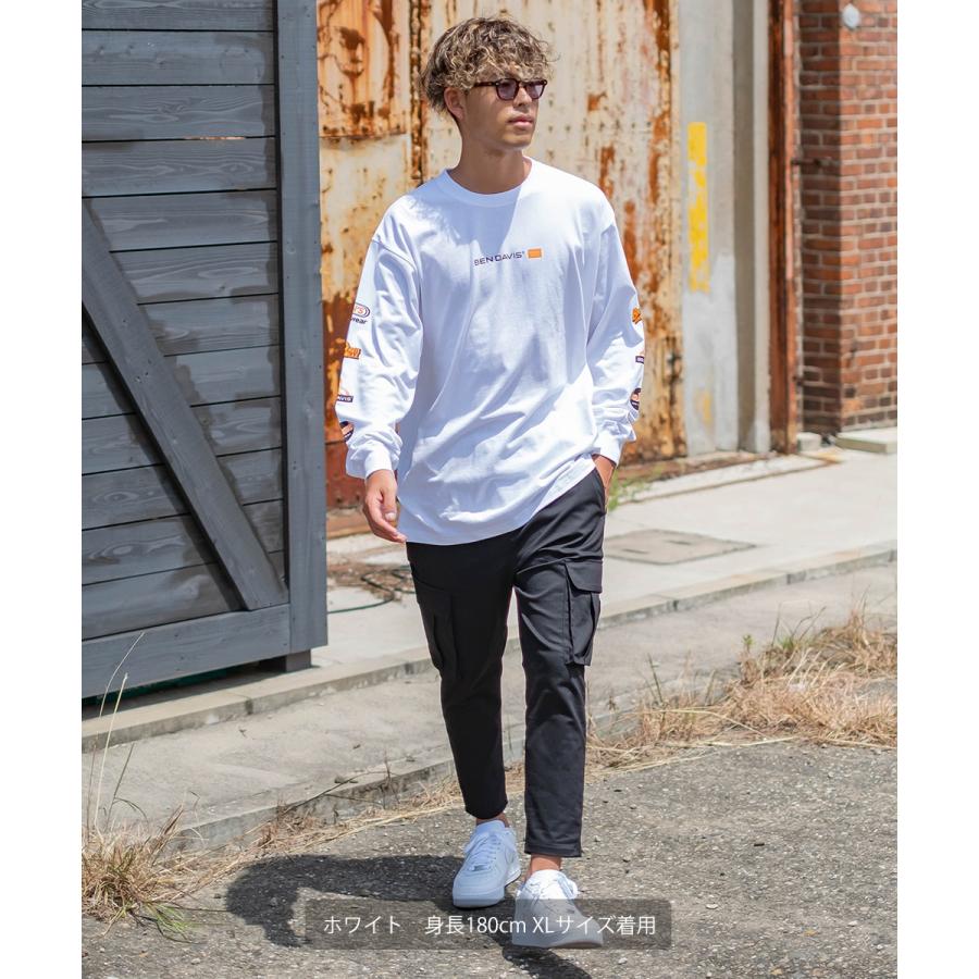 BEN DAVIS（ベンデイビス） Tシャツ メンズ 長袖 プリント ロンT