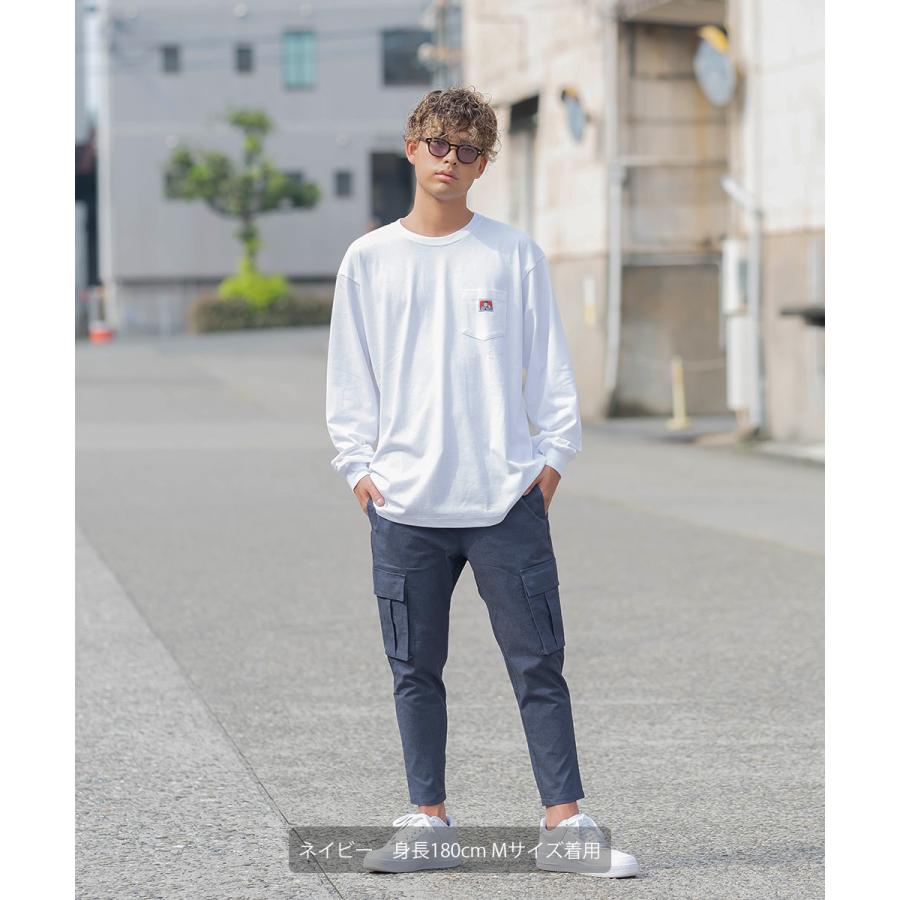 カーゴパンツ メンズ サルエル テーパード アンクル丈 ストレッチ 無地 黒 緑 青 アンクルパンツ ミリタリー キレイめ キレカジ シンプル improves | improves | 09