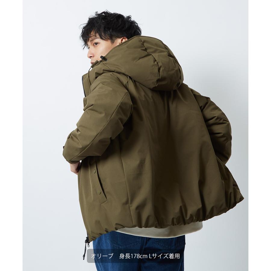 中綿ジャケット メンズ 防寒 撥水 ストレッチ スタンドネック フードジャケット 迷彩柄 カモフラ柄 無地 黒 緑 ダウンジャケット improves | improves | 10