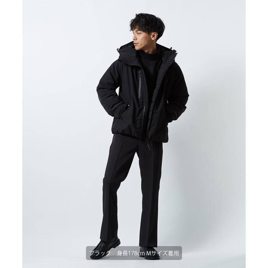 中綿ジャケット メンズ 防寒 撥水 ストレッチ スタンドネック フードジャケット 迷彩柄 カモフラ柄 無地 黒 緑 ダウンジャケット improves | improves | 12