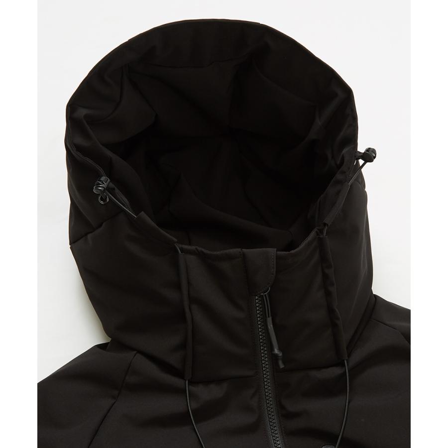 中綿ジャケット メンズ 防寒 撥水 ストレッチ スタンドネック フードジャケット 迷彩柄 カモフラ柄 無地 黒 緑 ダウンジャケット improves | improves | 16