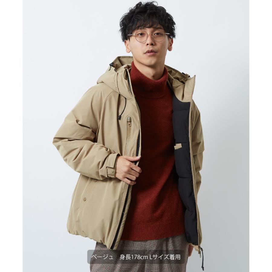 中綿ジャケット メンズ 防寒 撥水 ストレッチ スタンドネック フードジャケット 迷彩柄 カモフラ柄 無地 黒 緑 ダウンジャケット improves | improves | 04