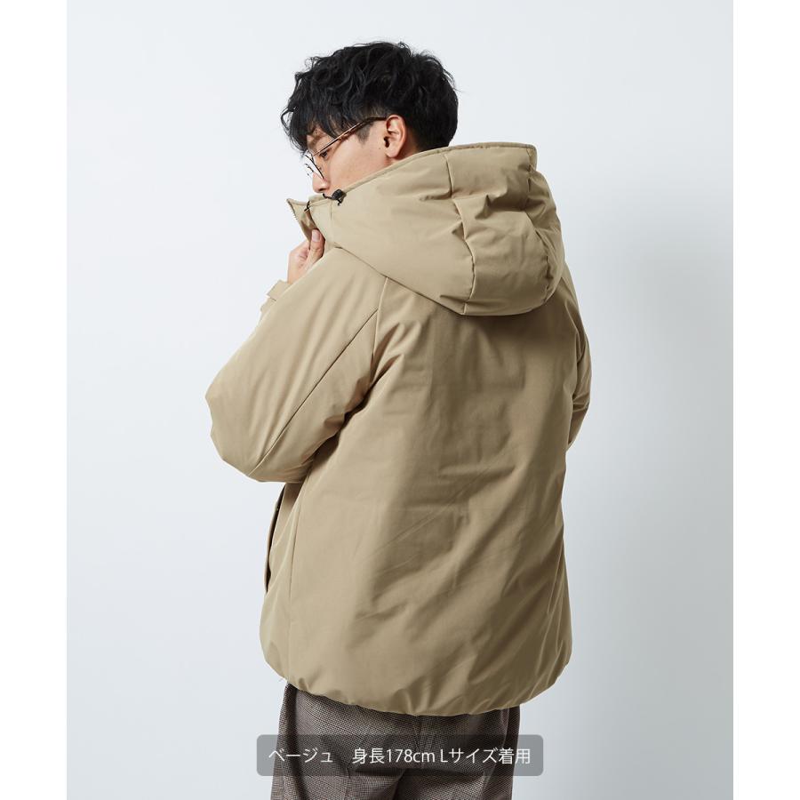 中綿ジャケット メンズ 防寒 撥水 ストレッチ スタンドネック フードジャケット 迷彩柄 カモフラ柄 無地 黒 緑 ダウンジャケット improves | improves | 05