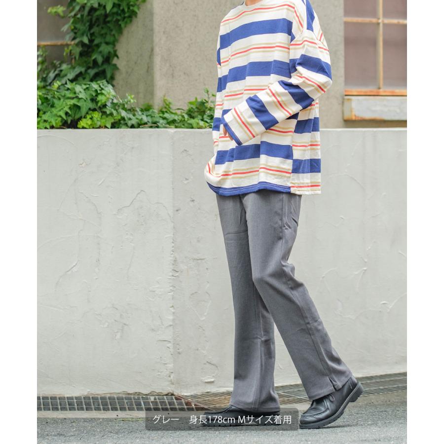 Revo レヴォ スラックス メンズ サイドスリット フレアパンツ 無地 黒 ゆったり ブランド キレイめ キレカジ ストリートファッション 韓国ファッション Improves インプローブス 通販 Yahoo ショッピング