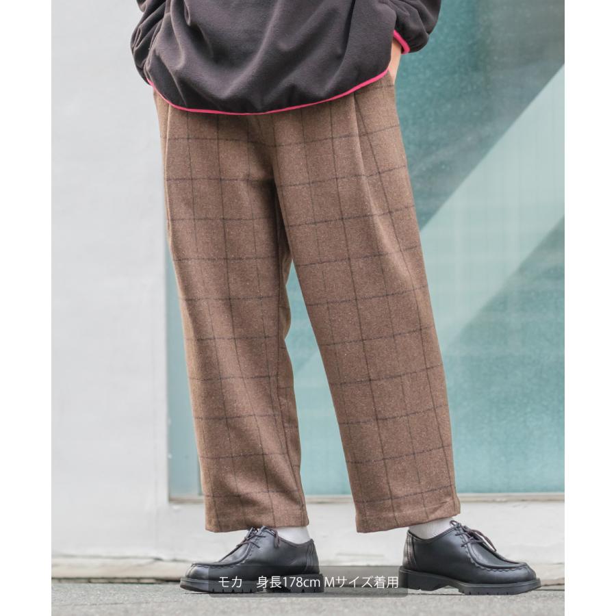 Revo. レヴォ ワイドパンツ メンズ ウールパンツ チェックパンツ 大きいサイズ オーバーサイズ ビッグシルエット ブランド | Revo. | 01