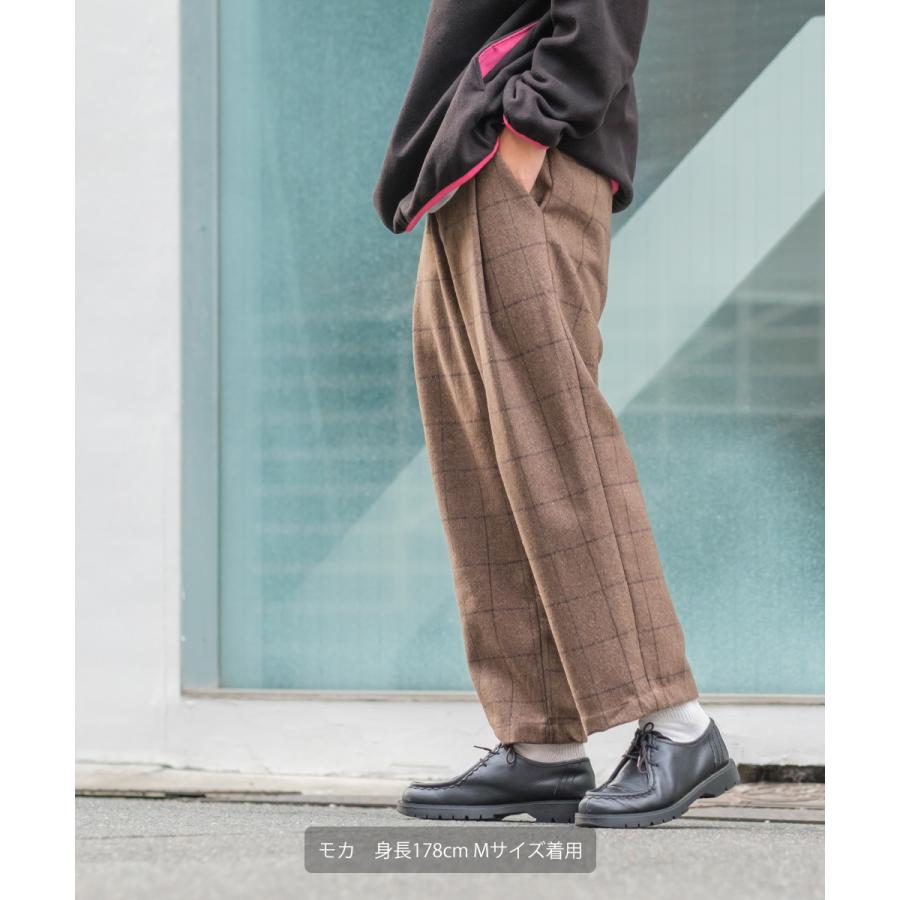 Revo. レヴォ ワイドパンツ メンズ ウールパンツ チェックパンツ 大きいサイズ オーバーサイズ ビッグシルエット ブランド | Revo. | 02