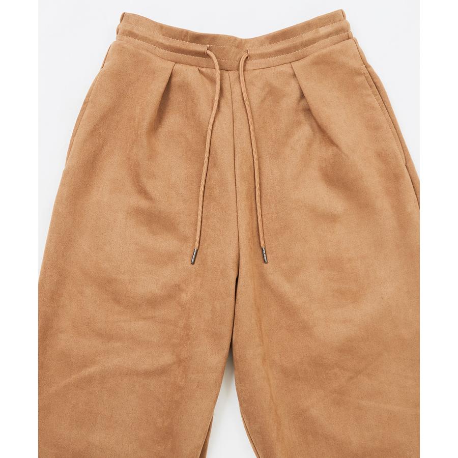 ワイドパンツ メンズ カットスエード オーバーサイズ セットアップ可能 ウエストゴム ビッグシルエット 大きいサイズ 無地 スウェード イージーパンツ improves | improves | 13