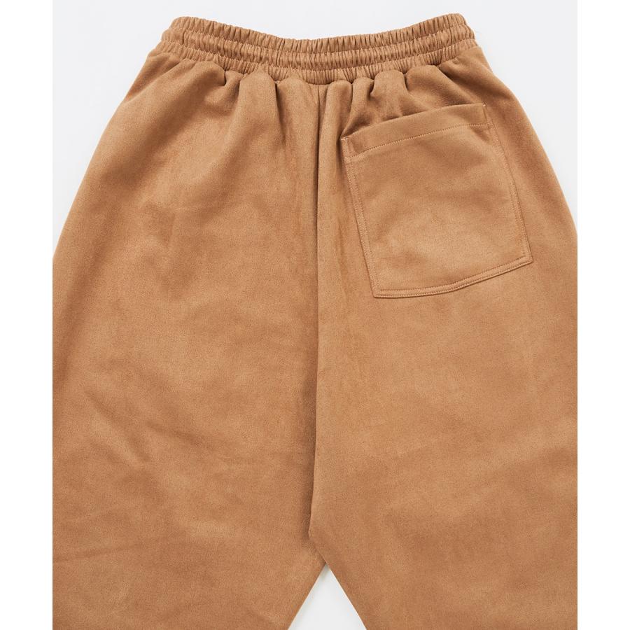ワイドパンツ メンズ カットスエード オーバーサイズ セットアップ可能 ウエストゴム ビッグシルエット 大きいサイズ 無地 スウェード イージーパンツ improves | improves | 14