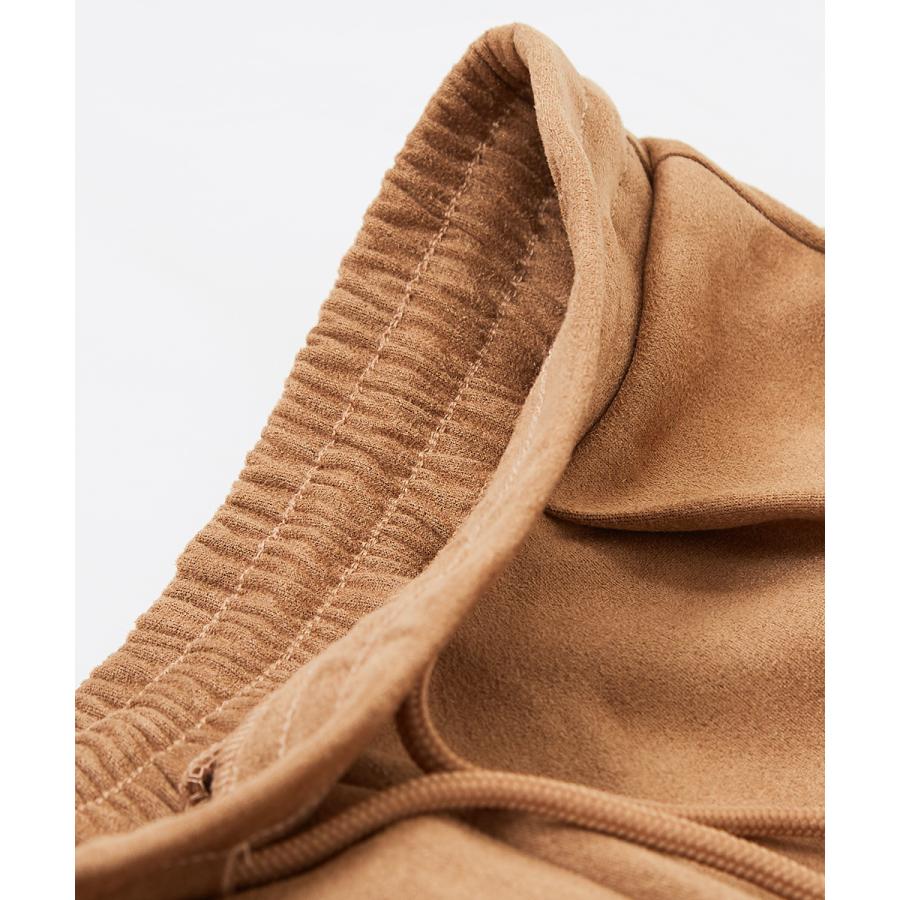 ワイドパンツ メンズ カットスエード オーバーサイズ セットアップ可能 ウエストゴム ビッグシルエット 大きいサイズ 無地 スウェード イージーパンツ improves | improves | 16