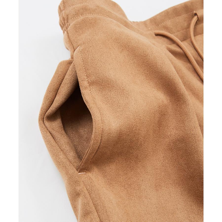 ワイドパンツ メンズ カットスエード オーバーサイズ セットアップ可能 ウエストゴム ビッグシルエット 大きいサイズ 無地 スウェード イージーパンツ improves | improves | 17