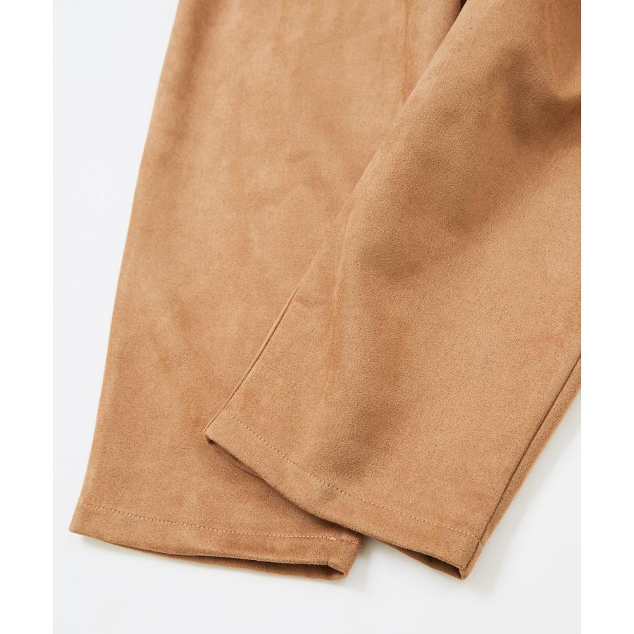 ワイドパンツ メンズ カットスエード オーバーサイズ セットアップ可能 ウエストゴム ビッグシルエット 大きいサイズ 無地 スウェード イージーパンツ improves | improves | 18