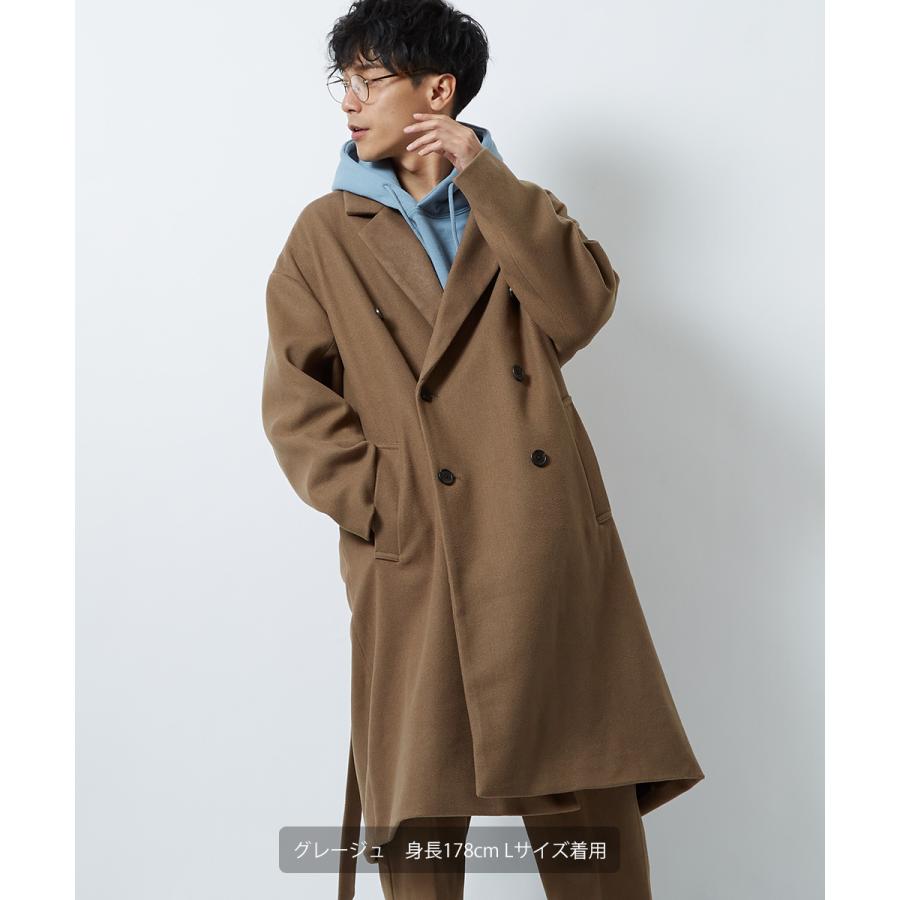 メンズ　バイカラートレンチコート　オーバーサイズコート　トレンチコート トレンチコート オーバーサイズ バイカラ― ロング丈 [韓国