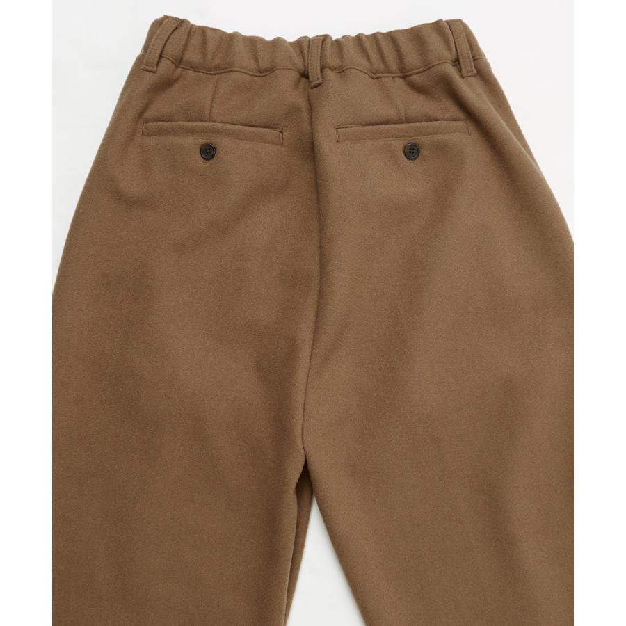 テーパードパンツ メンズ ウールタッチ アンクルパンツ 防寒 セットアップ可能 ウエストゴム くすみカラー 無地 黒 青 緑 アンクル丈 イージーパンツ improves | improves | 18