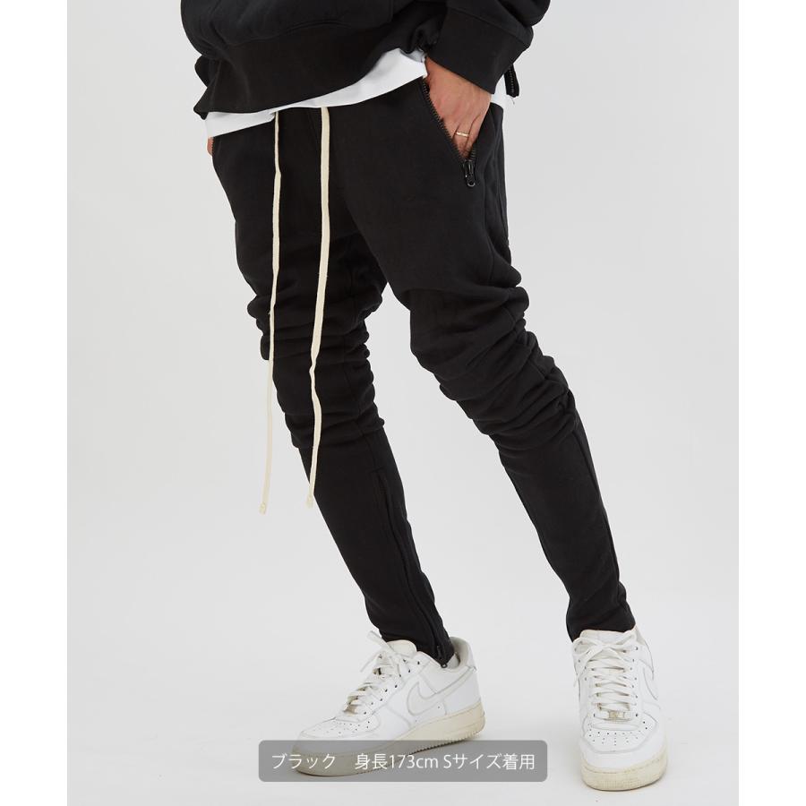 FOG ESSENTIALS エフオージーエッセンシャルズ スウェットパンツ メンズ 裾ジップ スリム 細身 ウエストゴム 無地 黒 セットアップ可能 スエットパンツ ブランド | FOG ESSENTIALS | 09
