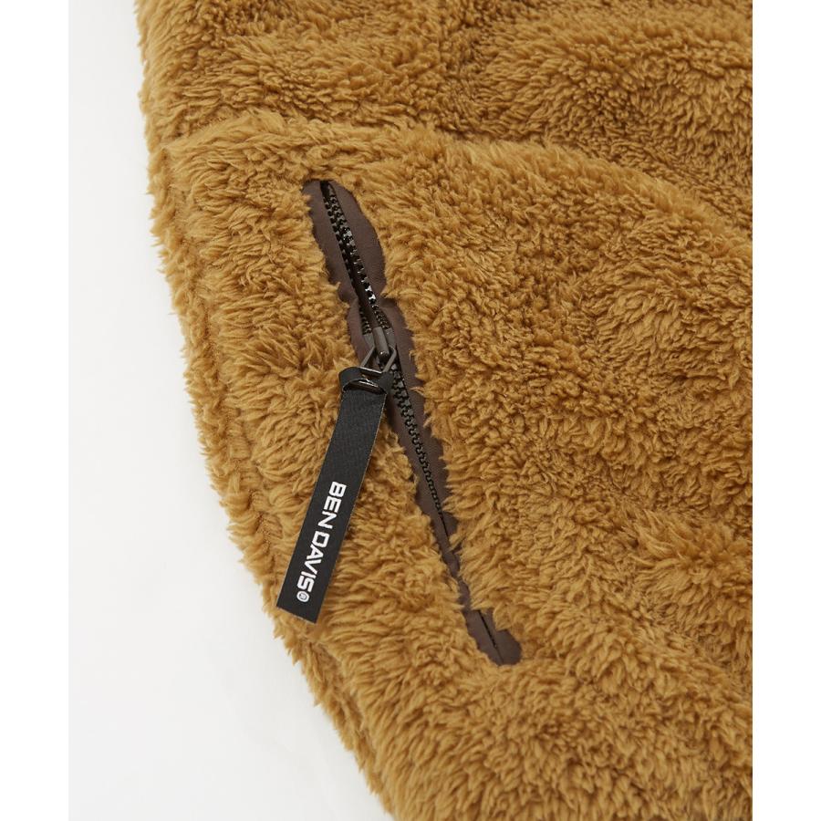 BEN DAVIS ベンデイビス ボアジャケット メンズ ボアフリース ジャケット ボアアウター クルーネック 長袖 胸ポケット ブランド アウトドア ストリート系 | BEN DAVIS | 10