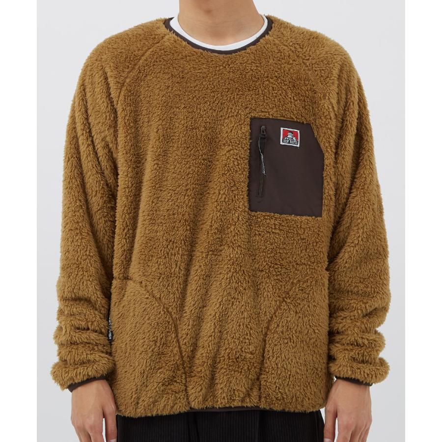 BEN DAVIS ベンデイビス ボアジャケット メンズ ボアフリース ジャケット ボアアウター クルーネック 長袖 胸ポケット ブランド アウトドア ストリート系 | BEN DAVIS | 06