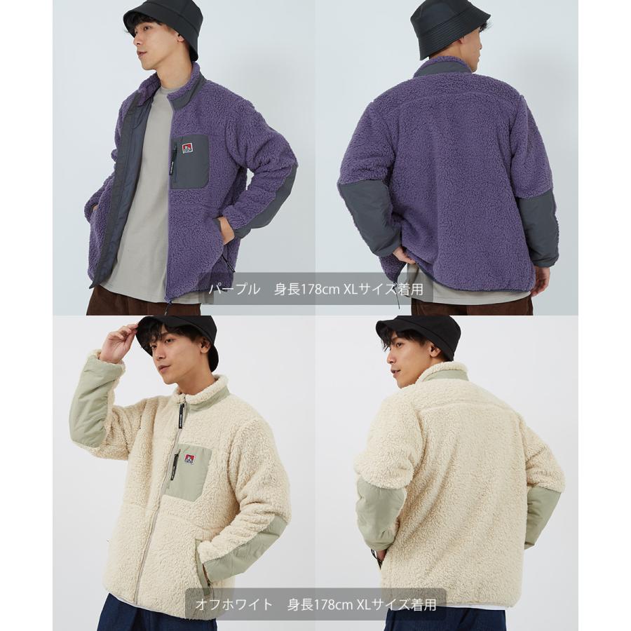 BEN DAVIS ベンデイビス ボアジャケット メンズ ボアフリース ジャケット ボアアウター 胸ポケット フリースジャケット 黒 白 緑 茶 ブランド | BEN DAVIS | 13