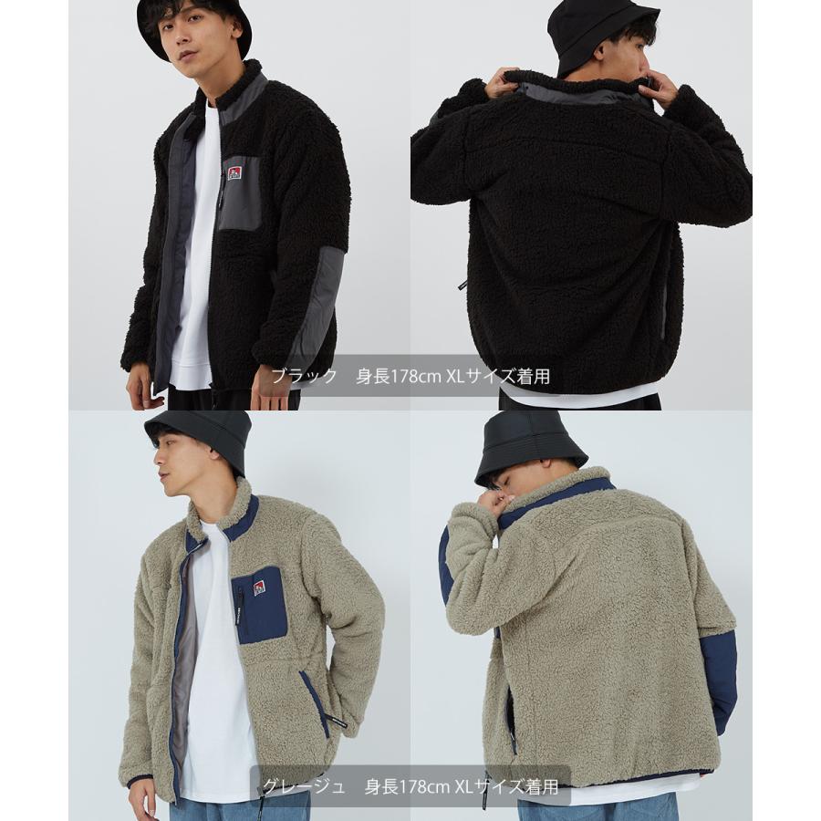 BEN DAVIS ベンデイビス ボアジャケット メンズ ボアフリース