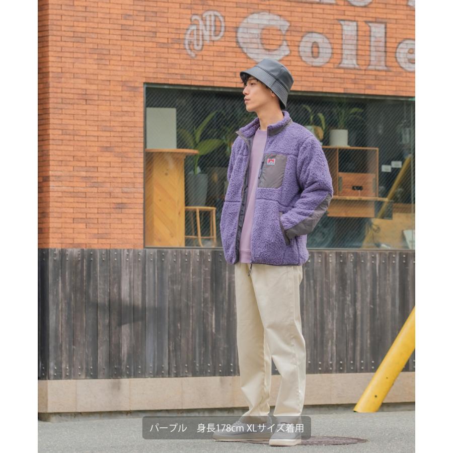 BEN DAVIS ベンデイビス ボアジャケット メンズ ボアフリース ジャケット ボアアウター 胸ポケット フリースジャケット 黒 白 緑 茶 ブランド | BEN DAVIS | 02