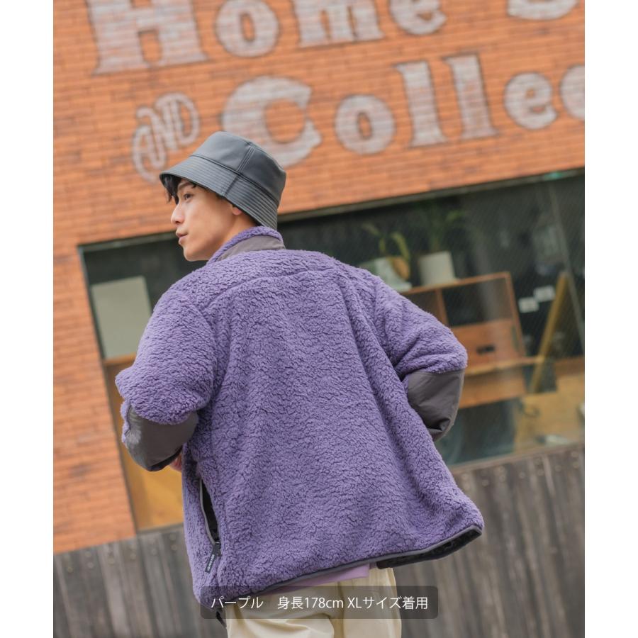 BEN DAVIS ベンデイビス ボアジャケット メンズ ボアフリース ジャケット ボアアウター 胸ポケット フリースジャケット 黒 白 緑 茶 ブランド | BEN DAVIS | 03