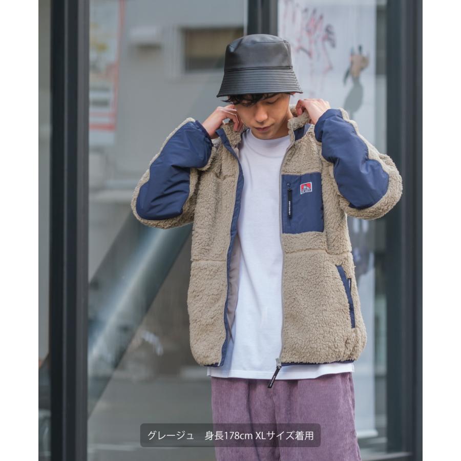 BEN DAVIS ベンデイビス ボアジャケット メンズ ボアフリース ジャケット ボアアウター 胸ポケット フリースジャケット 黒 白 緑 茶 ブランド | BEN DAVIS | 07
