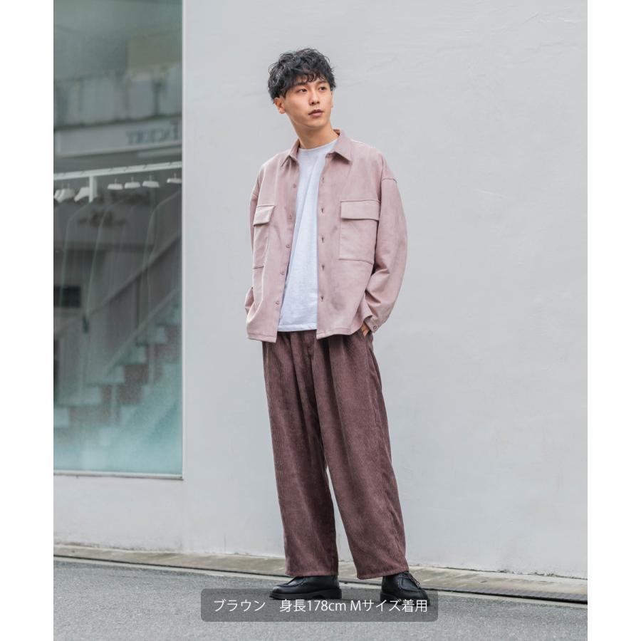 ワイドパンツ メンズ コーデュロイパンツ ウエストゴム 大きいサイズ ビッグシルエット 無地 白 黒 イージーパンツ Improves Improves インプローブス 通販 Yahoo ショッピング
