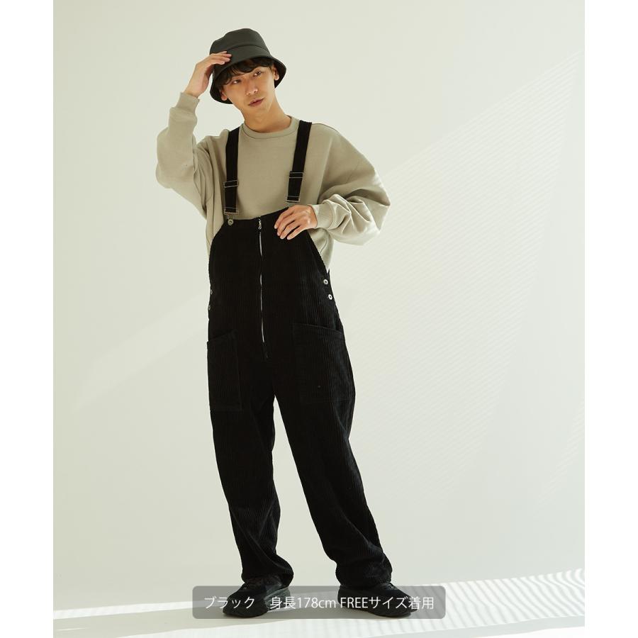 オーバーオール メンズ コーデュロイ ビッグシルエット ゆったり 大きいサイズ サロペット オールインワン improves | improves | 11