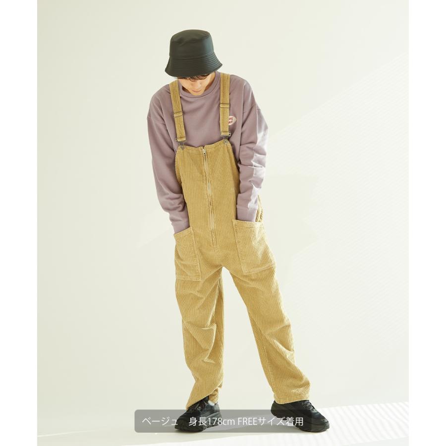 オーバーオール メンズ コーデュロイ ビッグシルエット ゆったり 大きいサイズ サロペット オールインワン improves | improves | 02