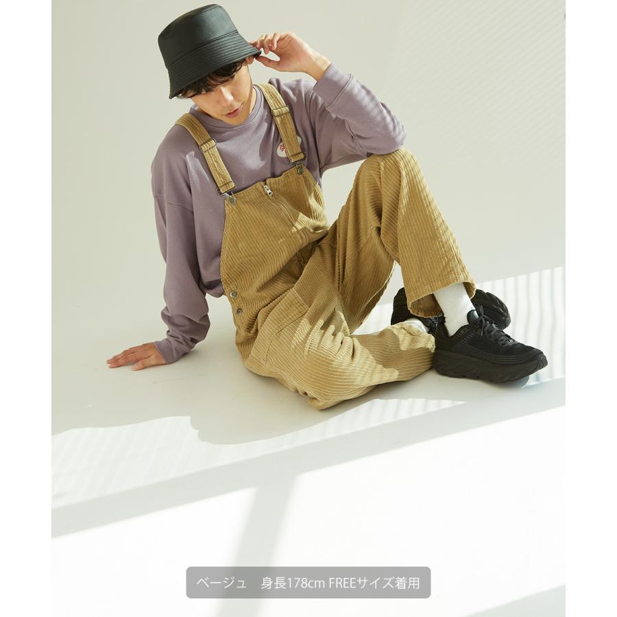 オーバーオール メンズ コーデュロイ ビッグシルエット ゆったり 大きいサイズ サロペット オールインワン improves | improves | 03