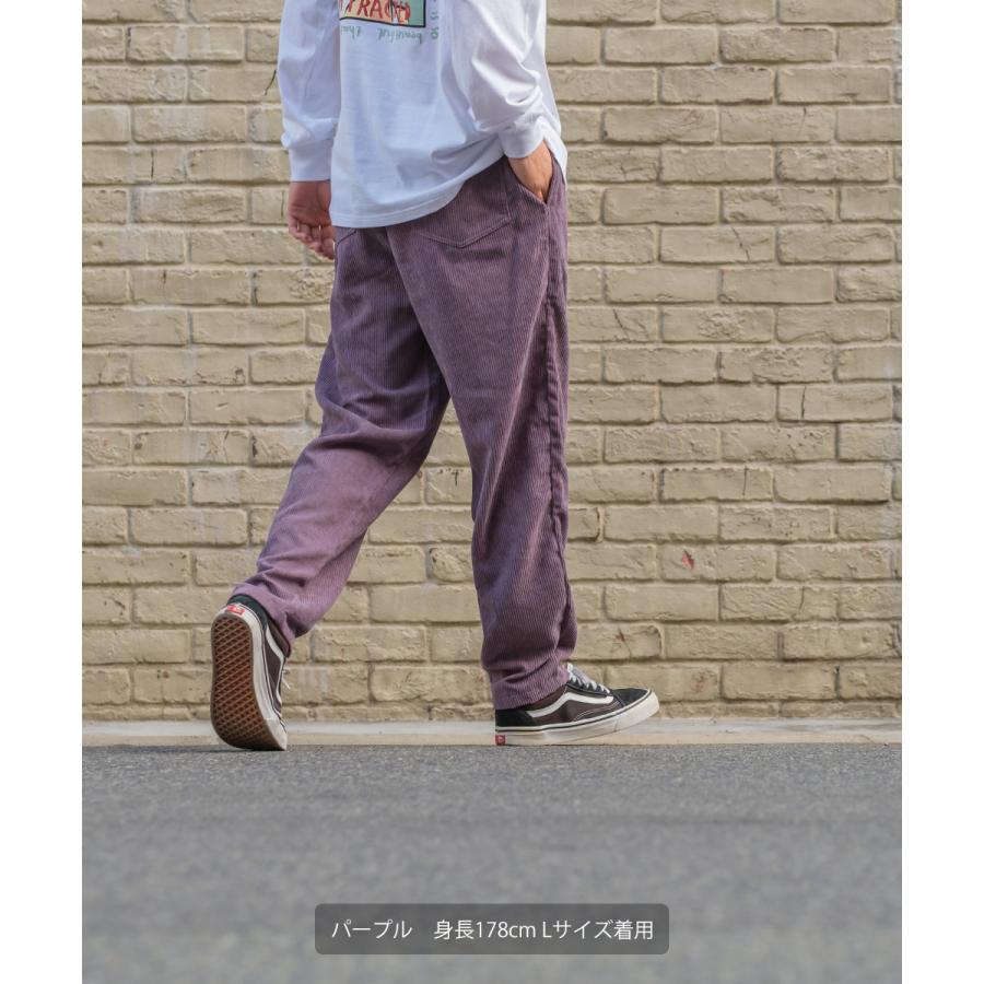 ワイドパンツ メンズ コーデュロイ パンツ ウエストゴム 大きいサイズ 無地 青 緑 イージーパンツ ブランド SIDEWAY STANCE サイドウェイスタンス improves | improves | 05