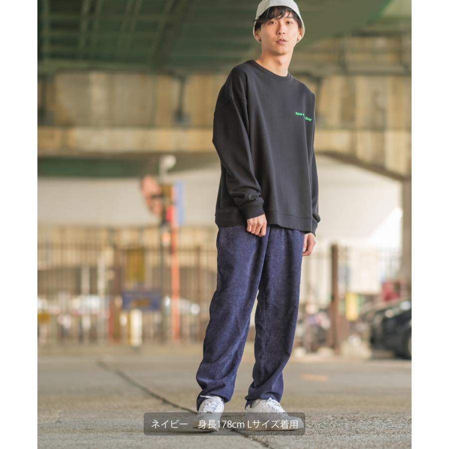 improves ワイドパンツ メンズ コーデュロイ パンツ ウエスト