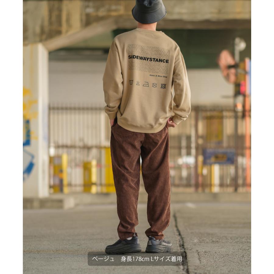 トレーナー メンズ 裏毛 スウェットトレーナー 長袖 クルーネック ロゴプリント ビッグシルエット 大きいサイズ 白 黒 improves | improves | 06