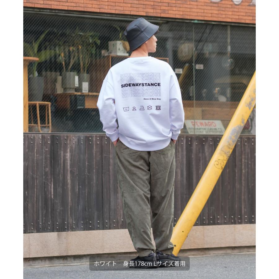 トレーナー メンズ 裏毛 スウェットトレーナー 長袖 クルーネック ロゴプリント ビッグシルエット 大きいサイズ 白 黒 improves | improves | 08