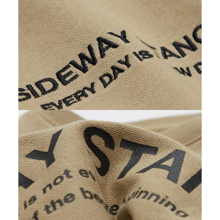 improves トレーナー メンズ 裏毛 長袖 刺繍 袖ロゴ プリント