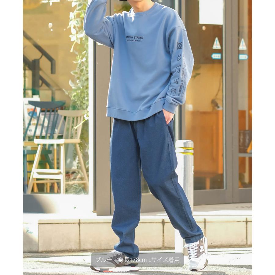 improves トレーナー メンズ 裏毛 長袖 刺繍 袖ロゴ プリント