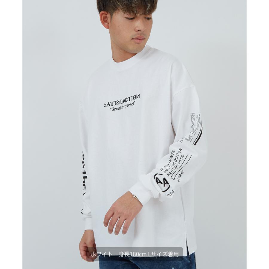 ビッグtシャツ メンズ 長袖 クルーネック 厚手 刺繍 ロゴt ビッグシルエット 大きいサイズ くすみカラー 白 黒 青 ロンt Improves Improves インプローブス 通販 Yahoo ショッピング