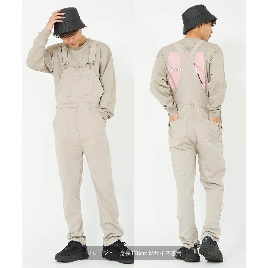 オーバーオール メンズ 裏毛 カットソー素材 サロペット オールインワン リンクコーデ おソロコーデ 黒 青 白 ジーンズ ジーパン デニムパンツ improves | improves | 13