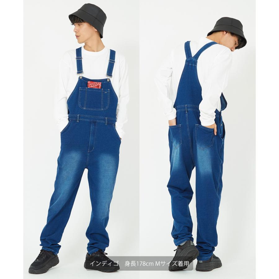 オーバーオール メンズ 裏毛 カットソー素材 サロペット オールインワン リンクコーデ おソロコーデ 黒 青 白 ジーンズ ジーパン デニムパンツ improves | improves | 15