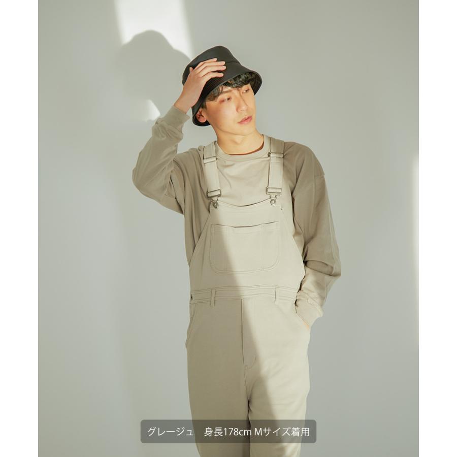 オーバーオール メンズ 裏毛 カットソー素材 サロペット オールインワン リンクコーデ おソロコーデ 黒 青 白 ジーンズ ジーパン デニムパンツ improves | improves | 05