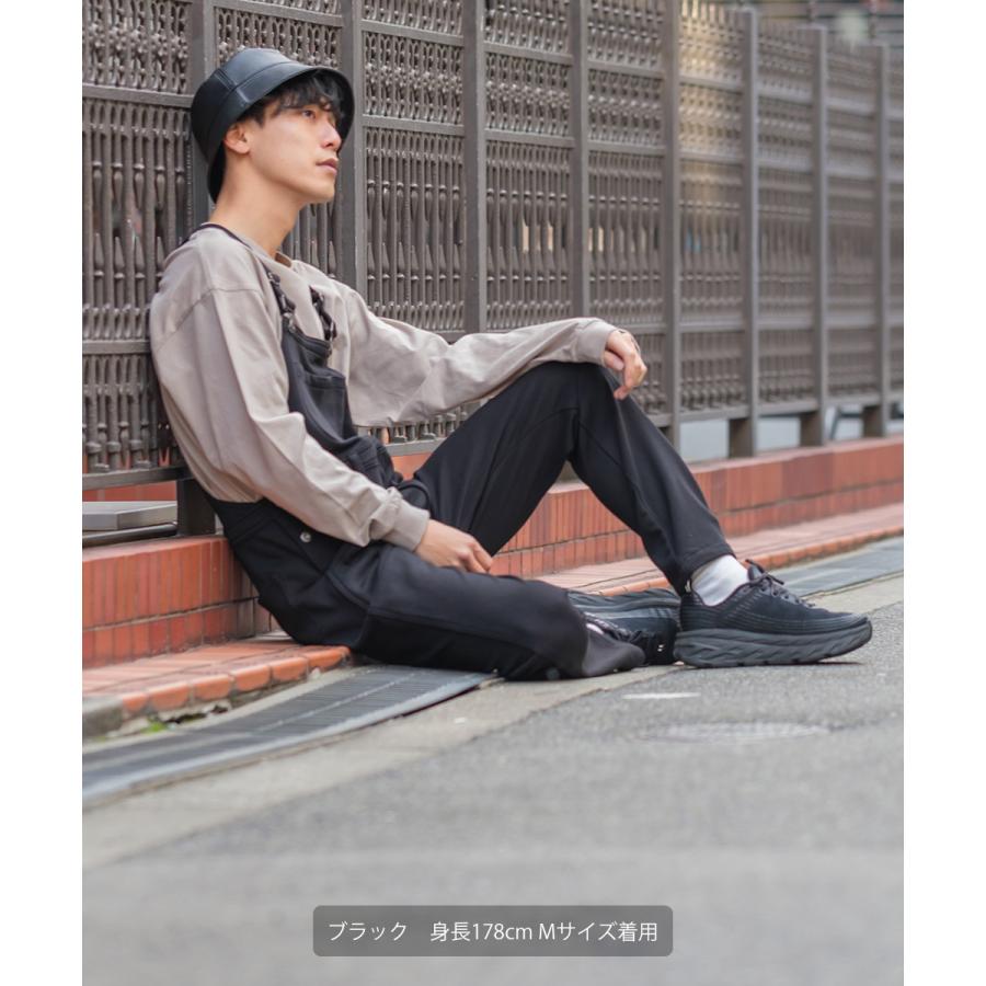 オーバーオール メンズ 裏毛 カットソー素材 サロペット オールインワン リンクコーデ おソロコーデ 黒 青 白 ジーンズ ジーパン デニムパンツ improves | improves | 07