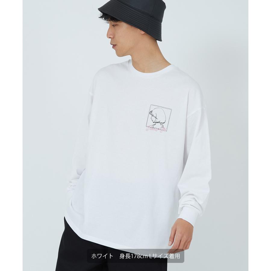 ビッグtシャツ メンズ イラストタッチ プリントtシャツ 長袖 クルーネック ビッグシルエット オーバーサイズ 大きいサイズ Improves Improves インプローブス 通販 Yahoo ショッピング